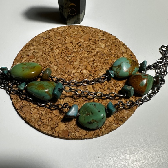 Turquoise and sterling silver bracelet - Picture 2 of 9